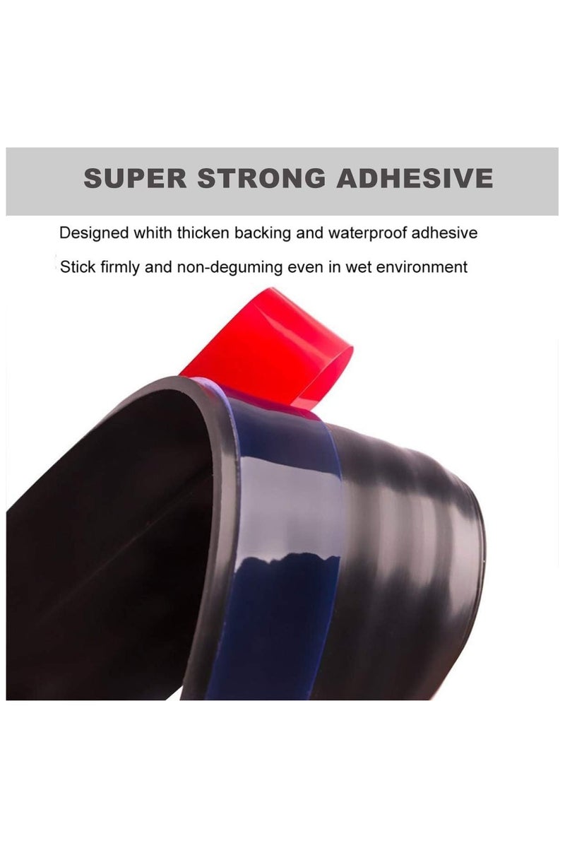 VIVP Door Draft Stopper Under Door Seal for Exterior/Interior Doors, Door Sweep Strip Under Door Draft Blocker, Soundproof Door Bottom Weather Stripping, 120cm, Black - Image 2