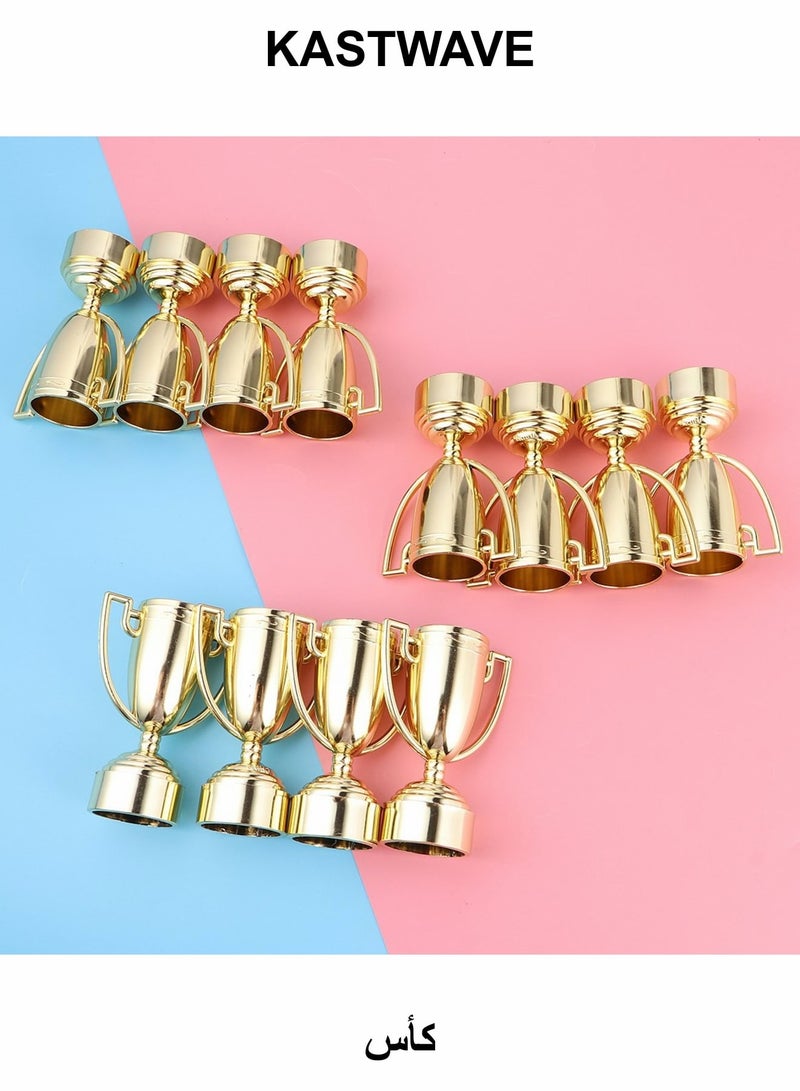 KASTWAVE Cup Trophy Plastic Trophies for Children Competitions Awards(12pcs Gold) - Image 1