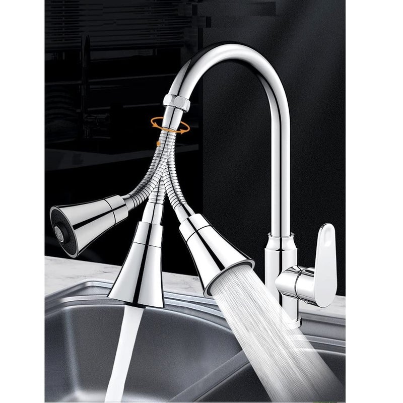 ATCAN 360 Rotating Kitchen Sink Tap Extender with 3 Modes Shower Filter and Water Saving Features Flexible Faucet Sprayer Head for AntiSplash Health Faucet and Wash Basin Accessories - Image 2