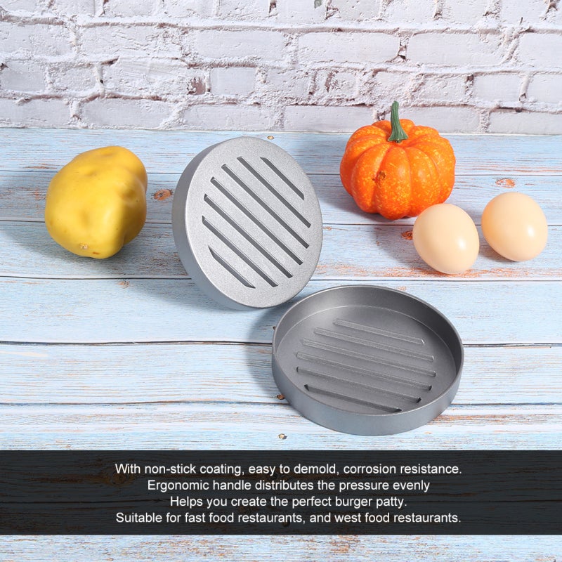 Hamburger Press: Food-Grade Zinc-Aluminum Alloy With Non-Stick Coating - Ergonomic Handle For Even Pressure, Corrosion Resistant, Easy To Clean For Home Kitchen And Food Establishments - Image 4