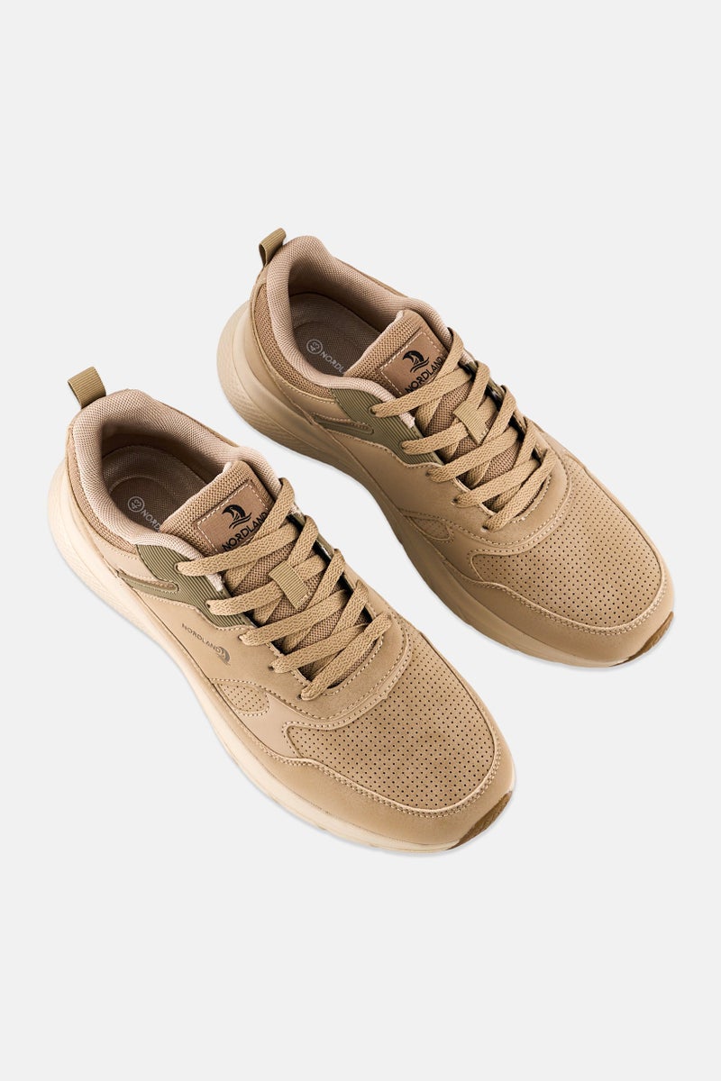 Nordland Men Lace Up Hiking Shoes, Beige - Image 4