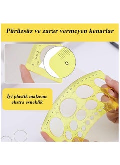Artlantis Circle Template with Large Ruler 1-36 mm 1 Piece Arlantis Technical Drawing Circle Ruler with 24 cm Ruler  - Image 3