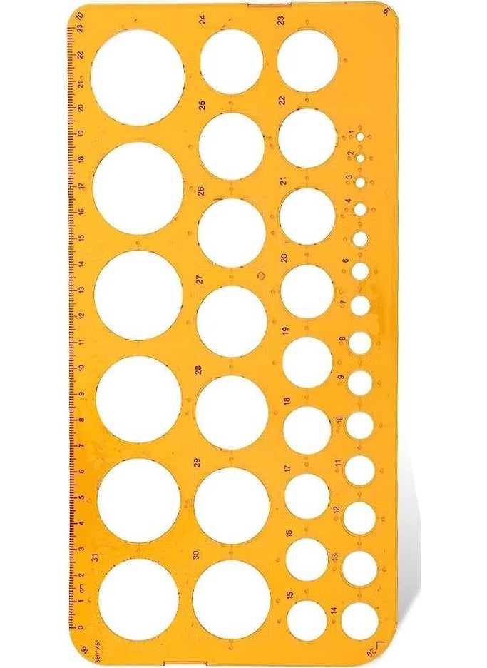 Artlantis - Circle Template with Large Ruler 1-36 mm 1 Piece Arlantis Technical Drawing Circle Ruler with 24 cm Ruler - Image 1