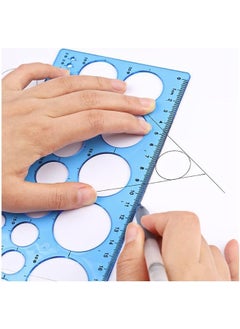 Artlantis Circle Template with Large Ruler 1-36 mm 1 Piece Arlantis Technical Drawing Circle Ruler with 24 cm Ruler  - Image 5