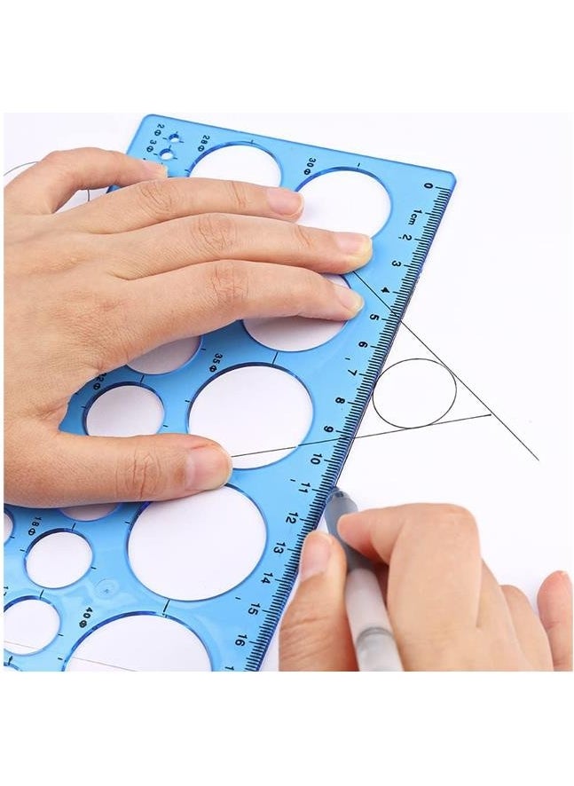 Artlantis - Circle Template with Large Ruler 1-36 mm 1 Piece Arlantis Technical Drawing Circle Ruler with 24 cm Ruler - Image 1