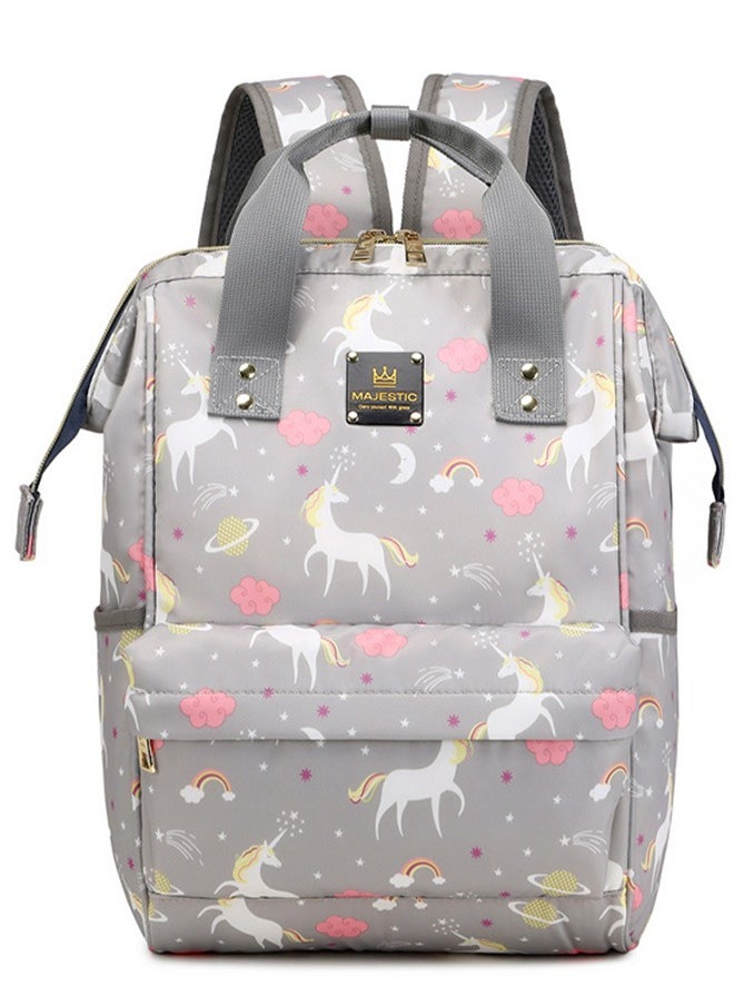 Majestic - 142 Mummy Maternity Diaper Waterproof Multifunctional large capacity backpack bag Grey - Image 1