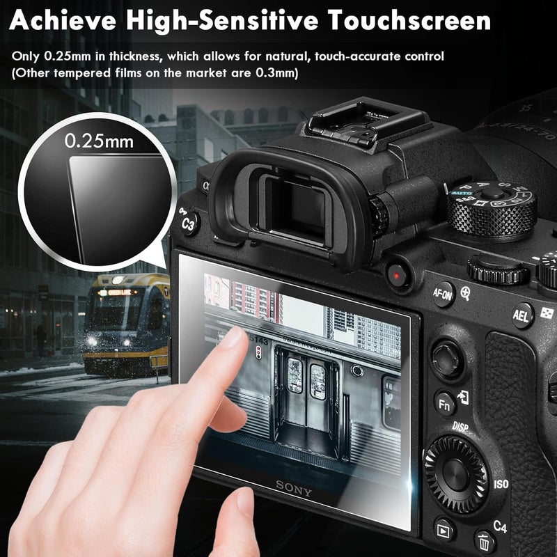 Rieibi 3 Packs Screen Protector for Ricoh WG80 WG70 WG60 WG50 WG40 WG40W Digital Camera 033mm 9H Hardness Tempered Glass Film for Ricoh WG80 AntiFingerprint AntiScratch Ultraclear - Image 2