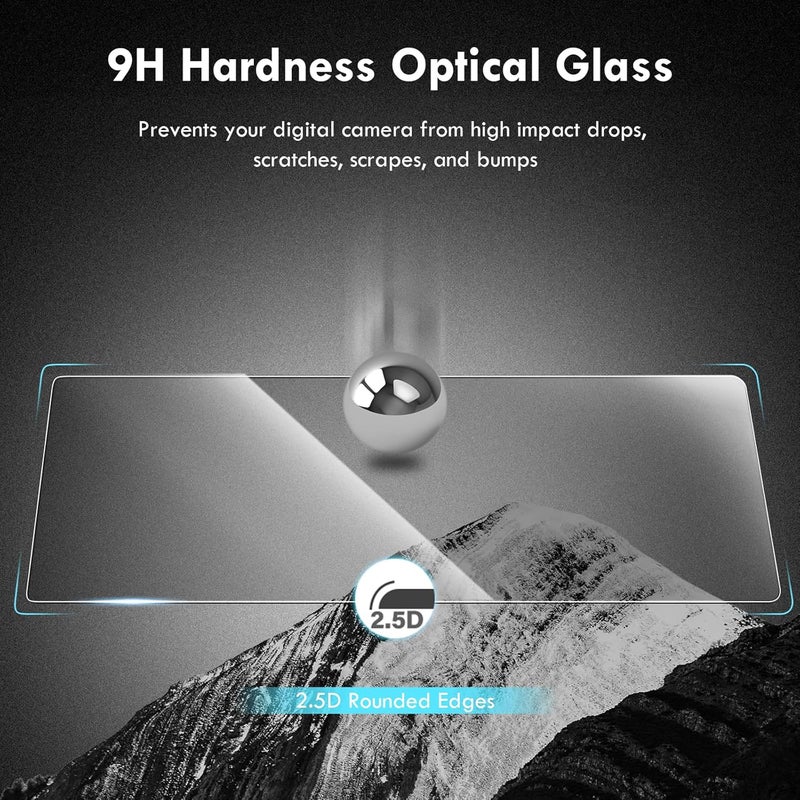 Rieibi 3 Packs Screen Protector for Ricoh WG80 WG70 WG60 WG50 WG40 WG40W Digital Camera 033mm 9H Hardness Tempered Glass Film for Ricoh WG80 AntiFingerprint AntiScratch Ultraclear - Image 3