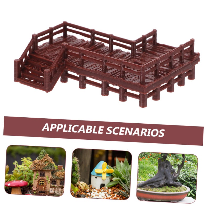 Miniature Bridge For Fairy Garden Chinese Architecture Vintage Pot Plant Decor - Image 4