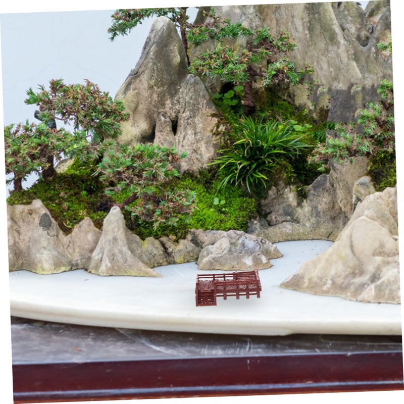 Miniature Bridge For Fairy Garden Chinese Architecture Vintage Pot Plant Decor - Image 5