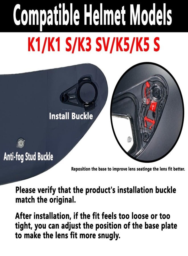 BSTOP واقي الوجه BSTOP K1 المحمي من الأشعة فوق البنفسجية لخوذات AGV K1 و K1S و K3SV و K5 و K5S (للاستخدام في يوم Gold-Day فقط) - Image 3