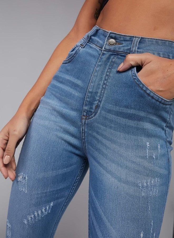 Miss Chase Women's Skinny High Rise Regular Stretchable Denim (Plus Size) Jeans (MCAW18DEN02-77-321-32, Zenith Blue, 32) - Image 4