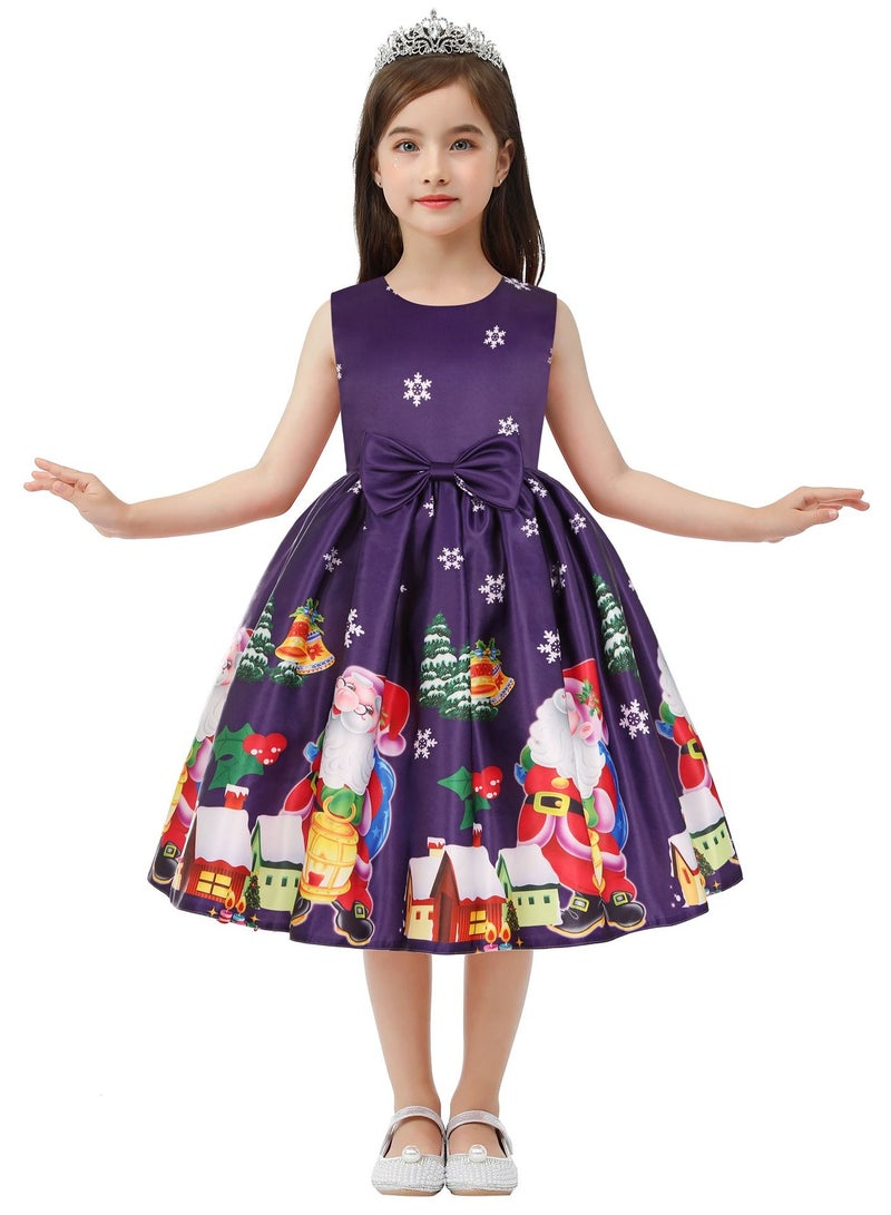 Fashion Girls Princess Dress Purple - Image 1