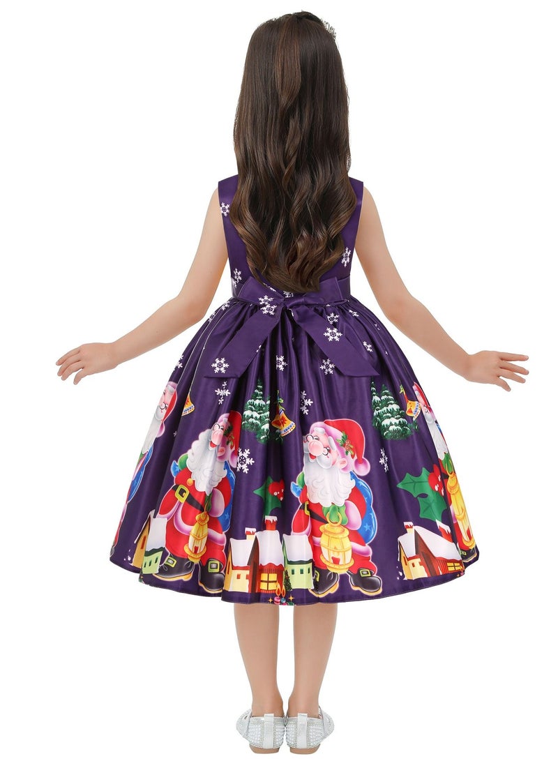 Fashion Girls Princess Dress Purple - Image 2
