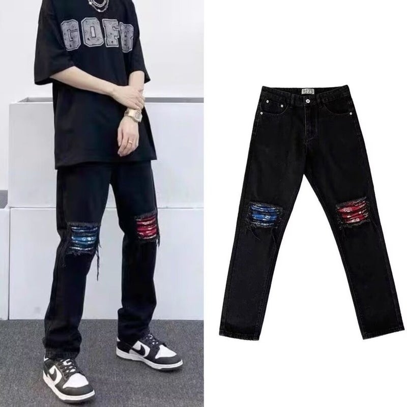 Unisex Classic Denim Jeans Loose Fit Daily Outdoor Wear - Image 2