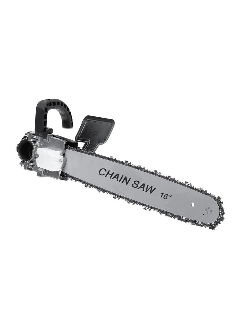 Generic - 16-Inch Chainsaw Attachment for Angle Grinder, Chain Saw Bracket Set with Guide Bar and Chain, Suitable for Wood Cutting and Pruning - Image 1