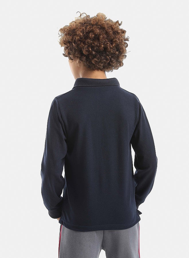 Red Circle Long sleeve polo t-shirt Kids Unisex - Image 5