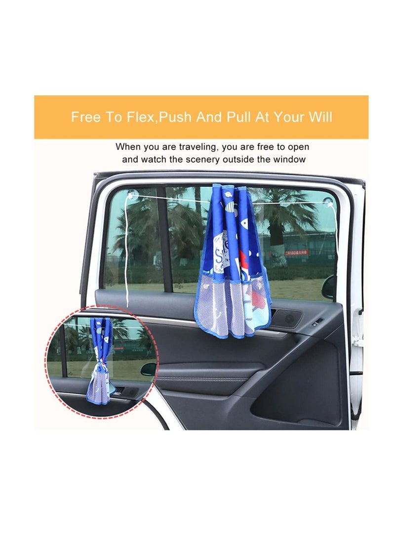 Y&D Car Sun Shade, Fit for Baby Kids Side Window Curtain Protector Protects from Glare Heat Blocks UV Rays Interior Blocker Blind Protect Sunlight (2 Pack Pink)  - Image 5