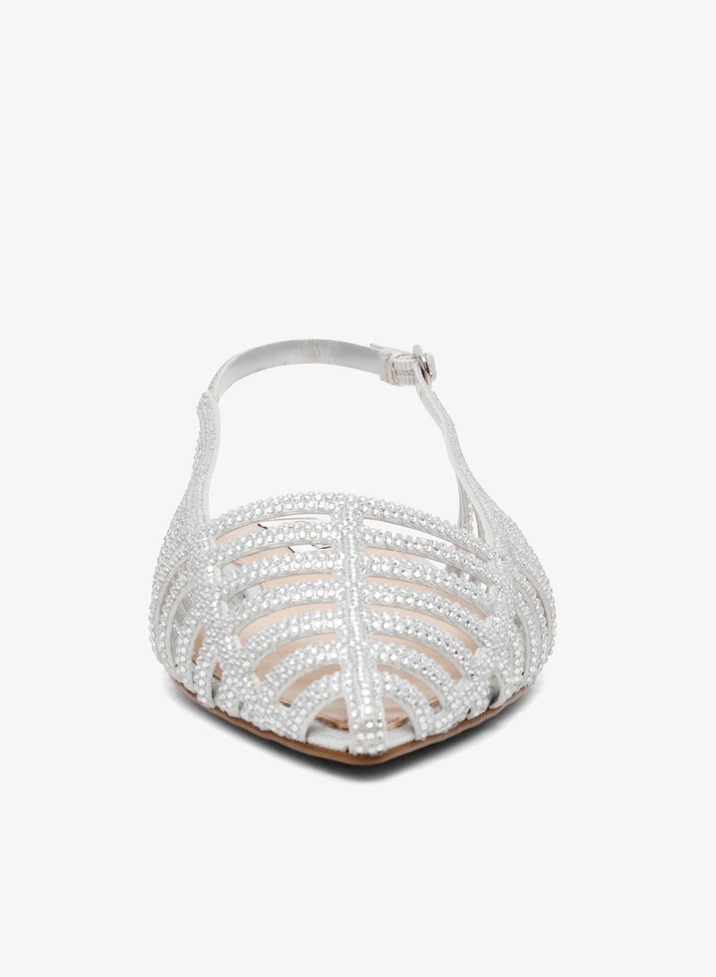 STEVE MADDEN LULLABY Embellished Slingback Flats - Image 3