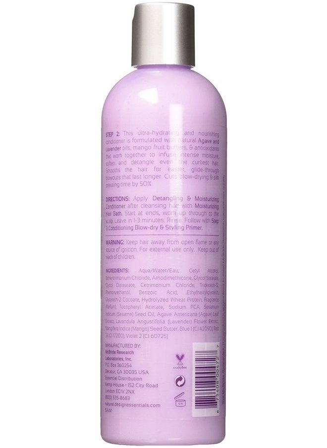 Design Essentials Agave & Lavender Moisturizing & Detangling Conditioner-Blow-Dry & Silk Press Collection - 12oz  - Image 1