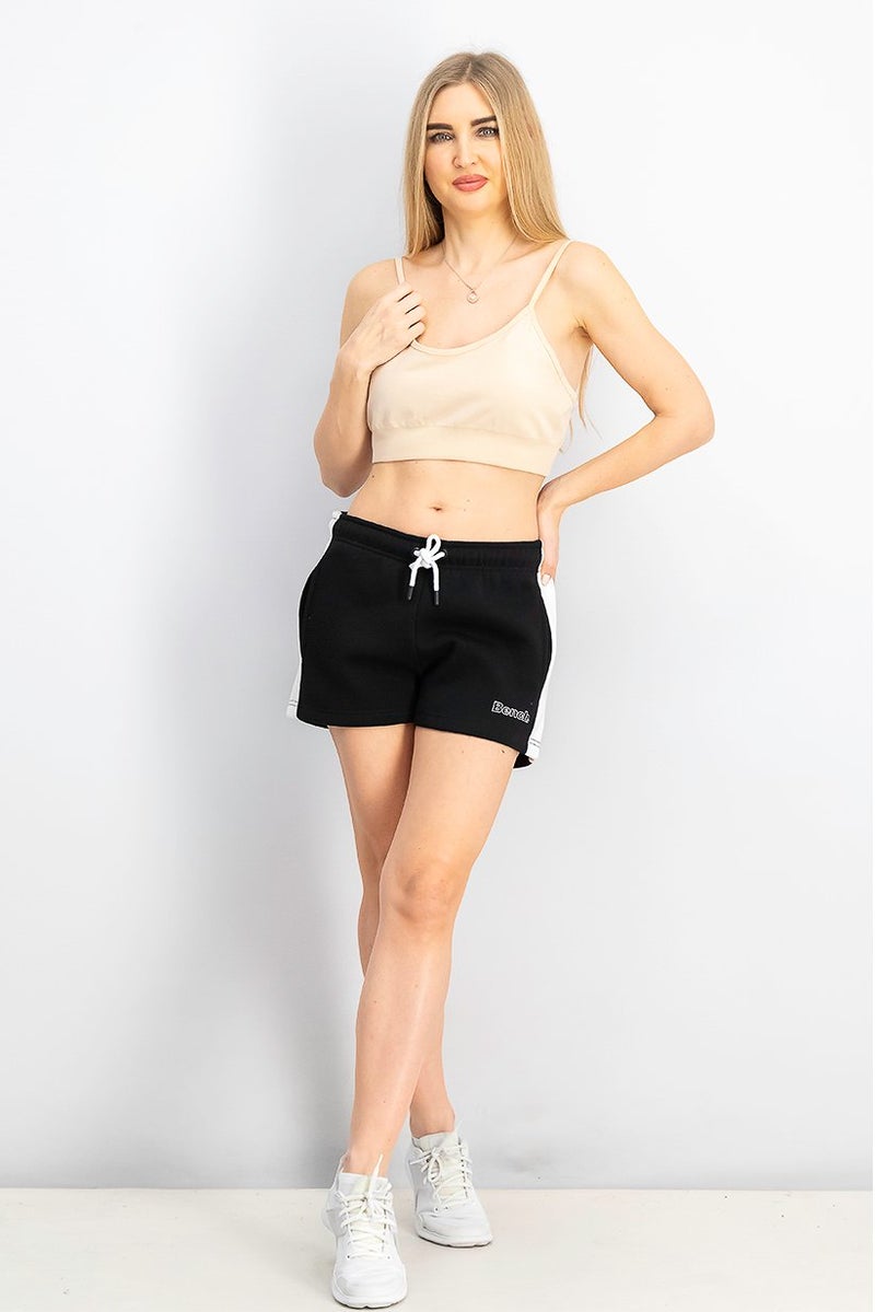 Bench Women Sportswear Fit Solid Drawstring Shorts, Black Combo - Image 4