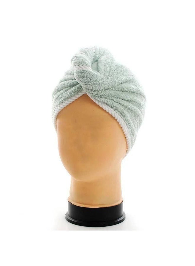 Dry Hair - Innovative Towel Cap Designed for Efficient Water Absorption, Perfect for Girls or Women desiring a Quick and Carefree Hair Drying Experience (Green) - Image 4