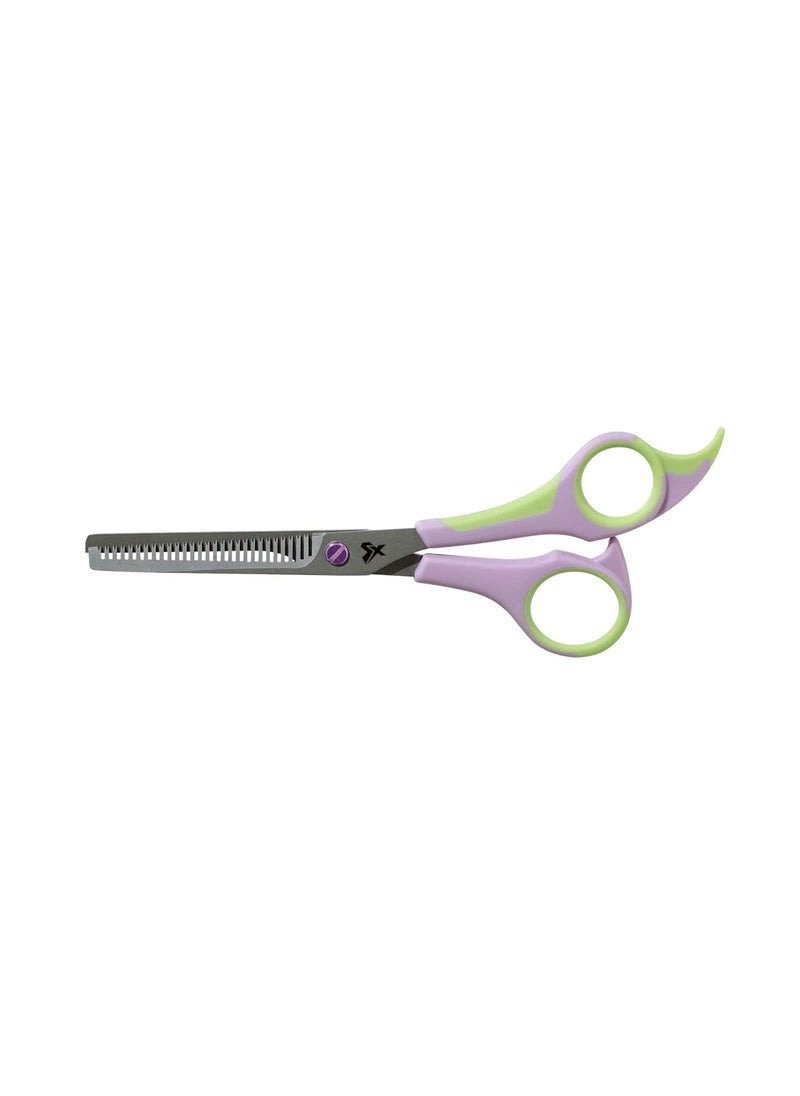 Cricket Cricket Style Xpress Know It All 30T Thinner Shears Hair Cutting Scissors with Sharp Durable Micro Serrated Teeth Lavender 