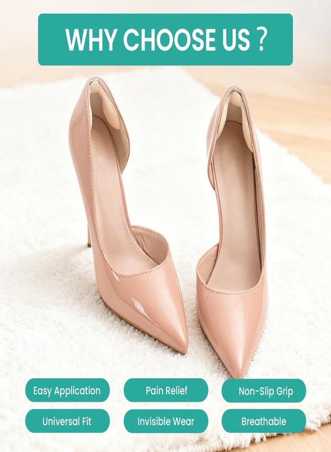 Welnove Heel Pads for Shoes That are Too Big - Welnove 6 Pairs Self Adhesive Heel Grips Pads for Foot Pain, Blisters, Slipping, Rubbing - Bat Shaped Shoe Cushions Inserts for Women Comfort (Black & Beige) - Image 5