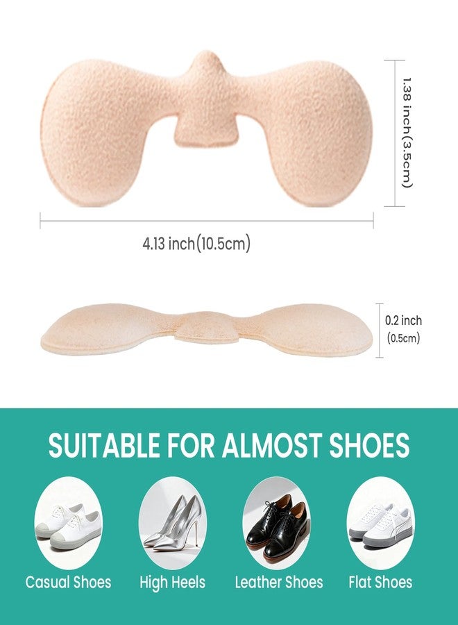 Welnove Heel Pads for Shoes That are Too Big - Welnove 6 Pairs Self Adhesive Heel Grips Pads for Foot Pain, Blisters, Slipping, Rubbing - Bat Shaped Shoe Cushions Inserts for Women Comfort (Black & Beige) - Image 4