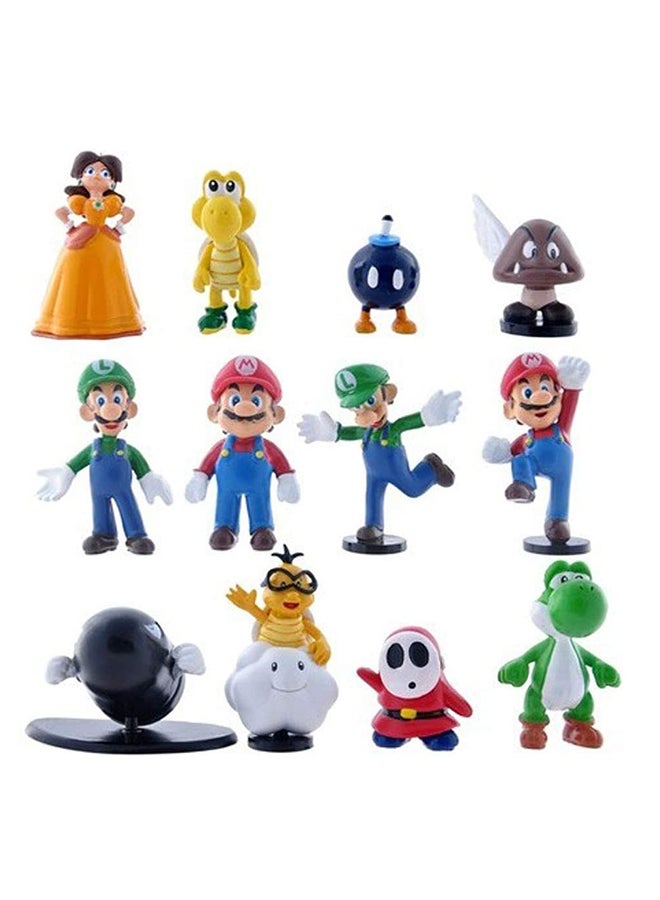 Pack of 12 Super Mario Series 3 Bros Statues - Image 2