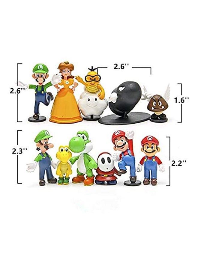 Pack of 12 Super Mario Series 3 Bros Statues - Image 3