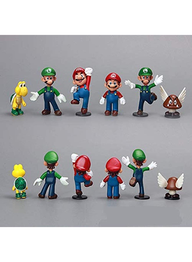 Pack of 12 Super Mario Series 3 Bros Statues - Image 5