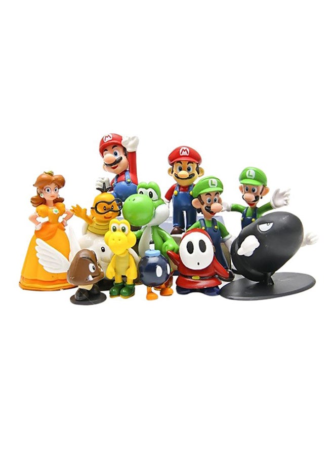 Pack of 12 Super Mario Series 3 Bros Statues - Image 1