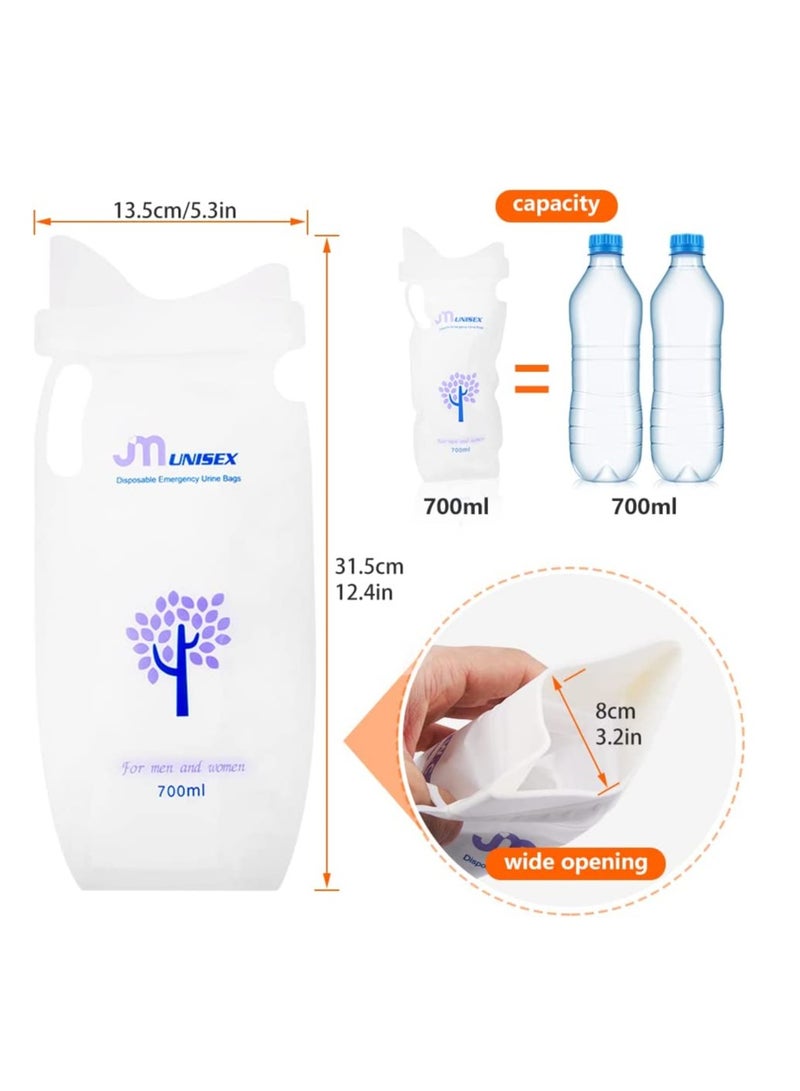 KASTWAVE Disposable Urinal Bags 8 Pack 700ml Camping Pee Bags Unisex Urine Bags Vomit Bags Traffic Jam Emergency Portable Urine Bag Portable Toilet Bag for Men Women Kids Patients Size 8 PcsAVAILABLE EVERYWHER - Image 2