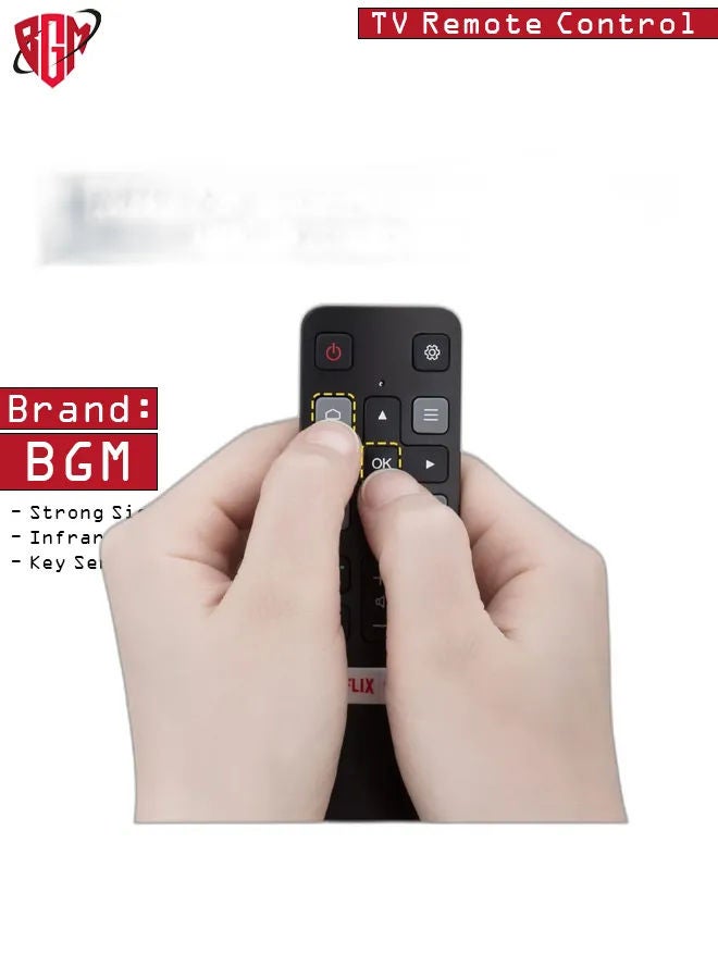 BGM Introducing the Enhanced Voice Control Remote for TCL Android TVs - Upgrade Your Experience with the RC802V. Unlock the Power of Google Voice Functionality, Complete with Dedicated Buttons for Seamles  - Image 3