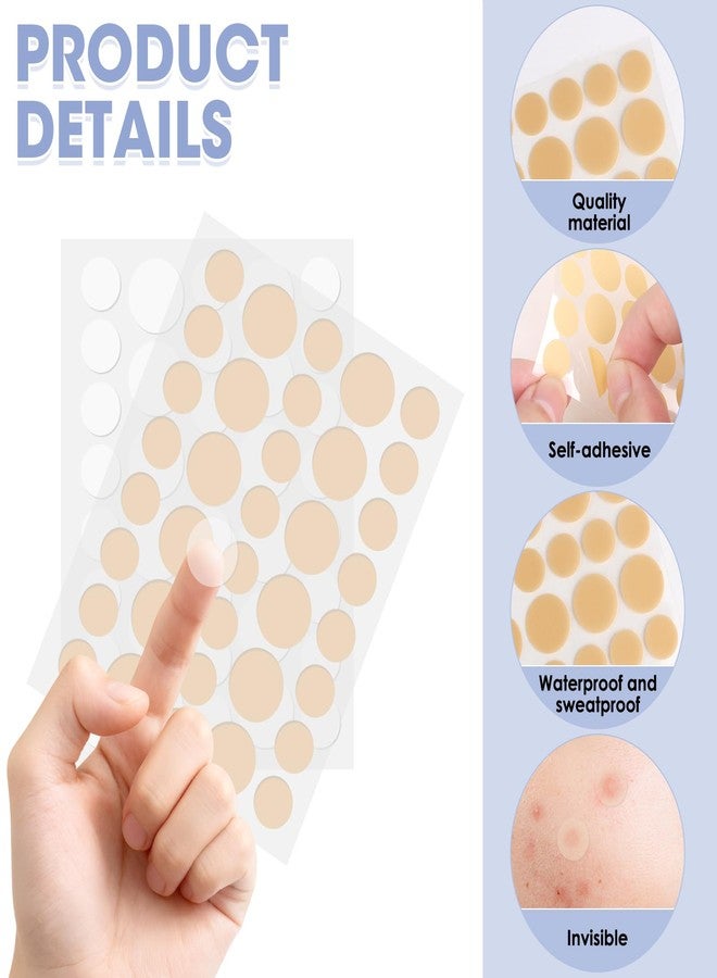 YUEWEESER Pimple Patches for Face, 720 Count 2 Size Acne Patches Day and Night, Hydrocolloid Patch Pimple Stickers for Face and Skin Patch Covering Blemishes (Skin tone & transparent colour - Image 3