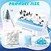 Beeveer 42 Pcs Winter Sensory Bin Fillers Snow Play Sand Toy Kit with Arctic Animals Figurines Counting Sorting Pine Trees Cotton Ball Bag Blue Sand Stone for Preschool Polar Project Education Birthday Gifts - Image 4