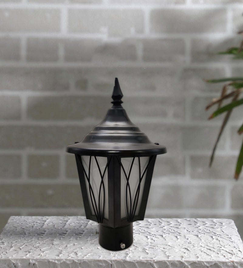 WHITERAY Outdoor Waterproof Gate Light Black Finish with B22 Holder Decorative Pillar Mount Lamp for Main Gate, Garden, Balcony, Patio, Entrance & Terrace (Without Bulb) - Image 4