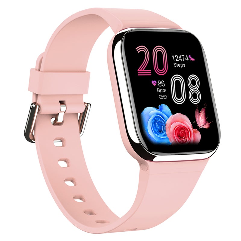 Smart Watch for Men and Women Fitness Tracker with 1.85'' TFT Full Touchscreen Heart Rate Monitor Pedometer Pink - Image 3