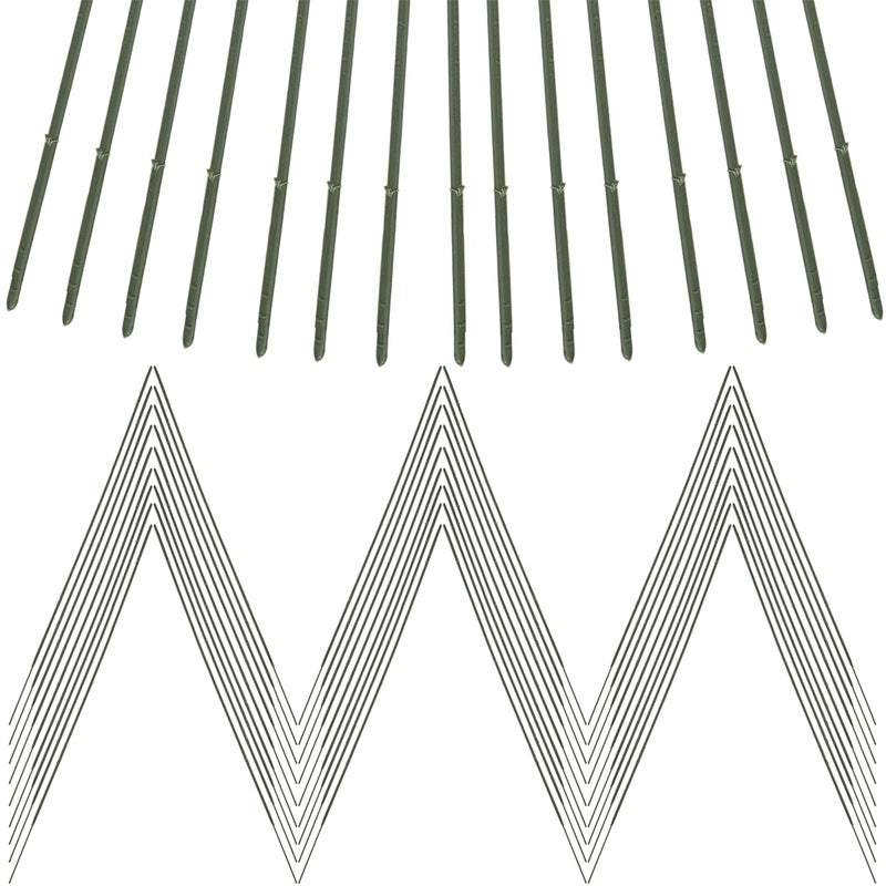 200 pcs Handmade Flower Stems For Diy Floral Arrangements Green Floral Wire Sticks For Crafting Artificial Flowers - Image 4