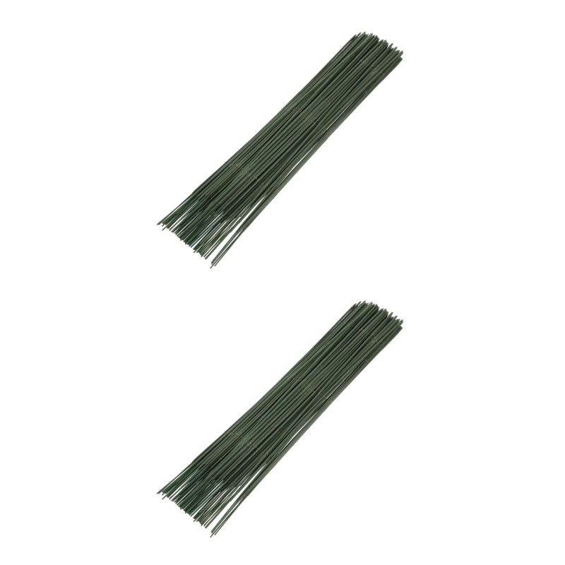 200 pcs Handmade Flower Stems For Diy Floral Arrangements Green Floral Wire Sticks For Crafting Artificial Flowers - Image 1