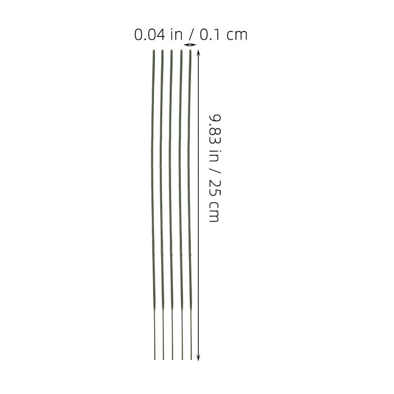 200 pcs Handmade Flower Stems For Diy Floral Arrangements Green Floral Wire Sticks For Crafting Artificial Flowers - Image 3