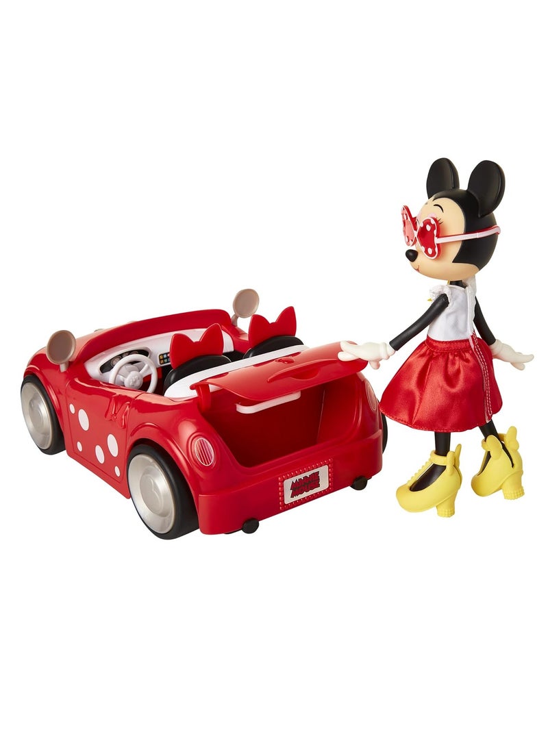 Disney Drive 'N Style Minnie Mouse Doll and Minnie Cooper Car, Multicolor