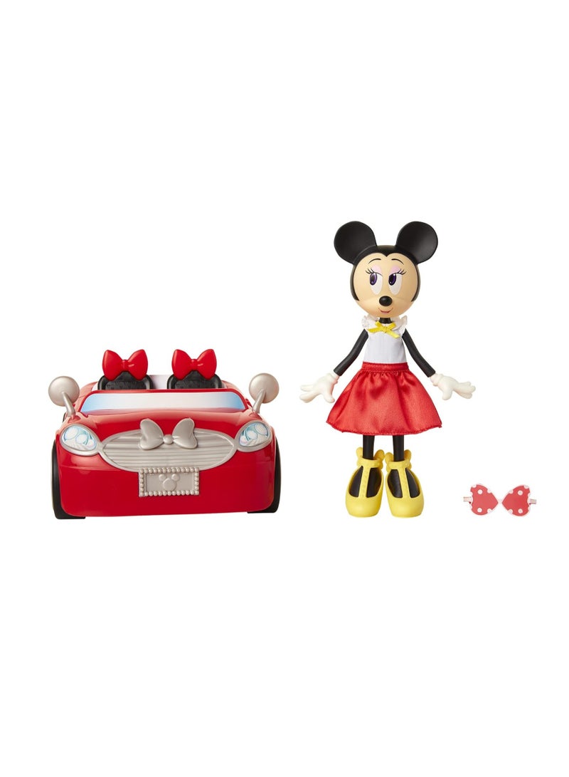 Disney Drive 'N Style Minnie Mouse Doll and Minnie Cooper Car, Multicolor