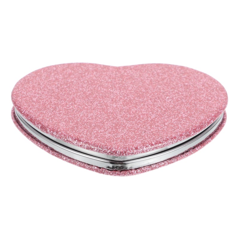 Portable Heart-Shaped Folding Mirror Double-Sided Compact Makeup Mirror Purse Mirror For Eyebrow Shaping Lipstick Application - Image 3
