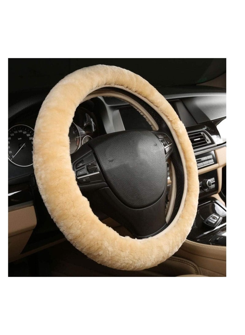 رويال Luxury Steering Wheel Cover 15"Inch (DYT-6006,YW) Yellow Color - Image 1