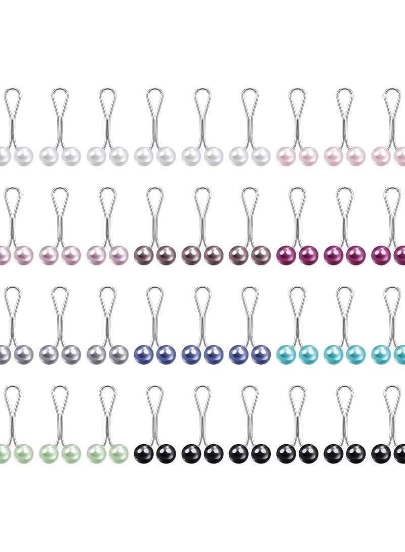 STAR BEJA STAR BEJA 24 pcs Pcs Hijab Pins Clips, Multicolor Headscarf Pearl Pins, Muslim Scarf Shawl Clips  - Image 1