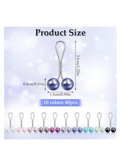 STAR BEJA STAR BEJA 24 pcs Pcs Hijab Pins Clips, Multicolor Headscarf Pearl Pins, Muslim Scarf Shawl Clips  - Image 2