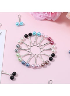 STAR BEJA STAR BEJA 24 pcs Pcs Hijab Pins Clips, Multicolor Headscarf Pearl Pins, Muslim Scarf Shawl Clips  - Image 4