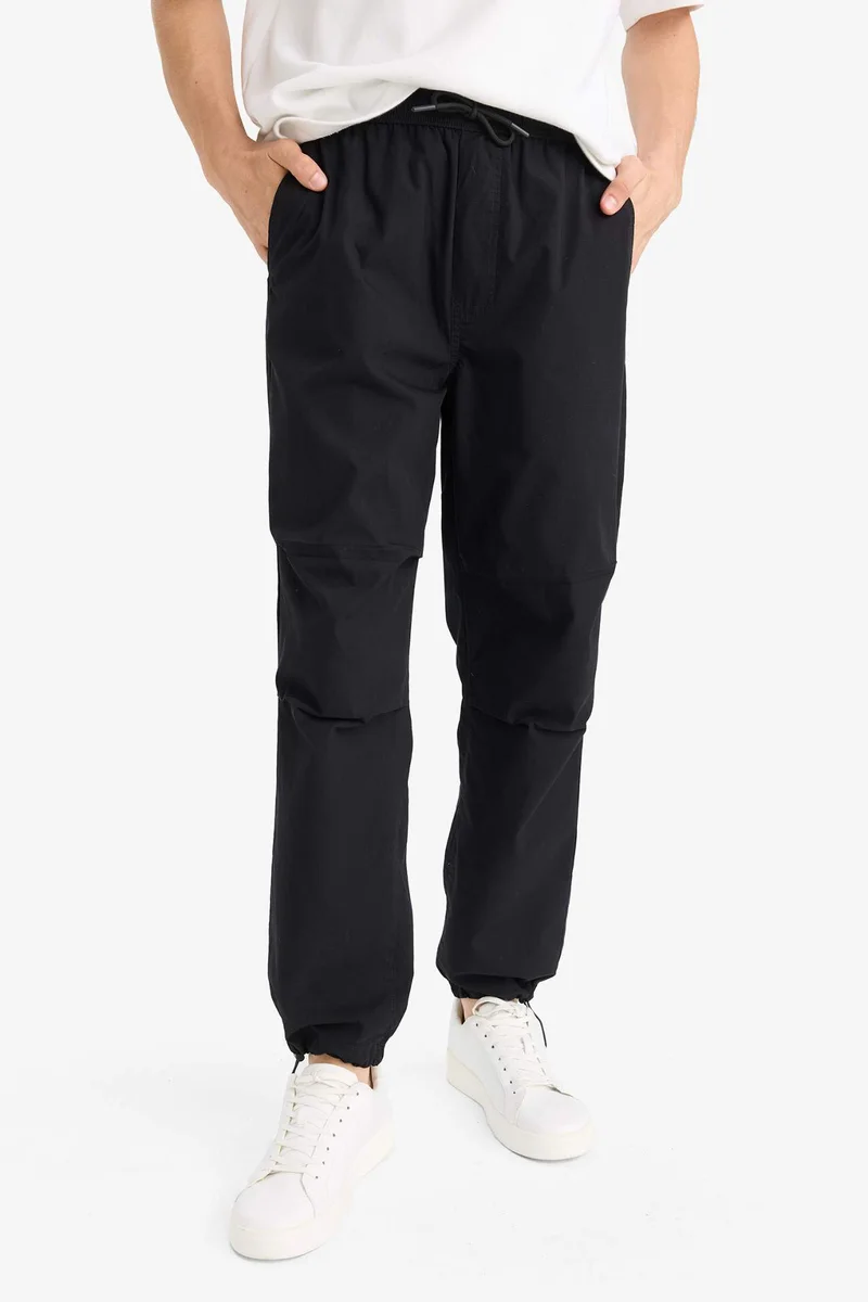 Defacto  Cotton Wide Leg Elastic Parachute Jogger Pants for Men | Best Price UAE